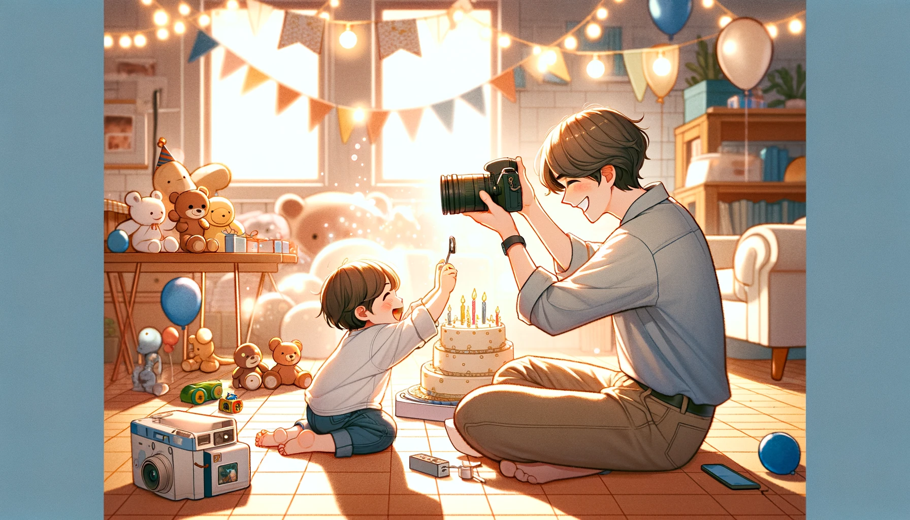 子供の成長記録イラスト